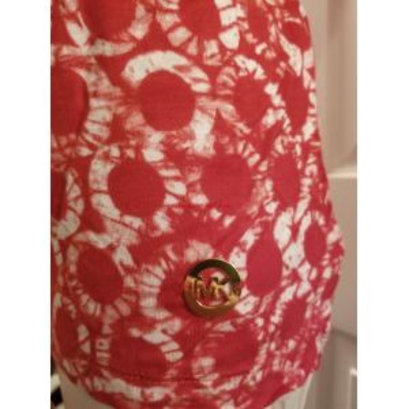 MICHAEL KORS M Red White T Tee Shirt Top NWT Tunic - Picture 3 of 3